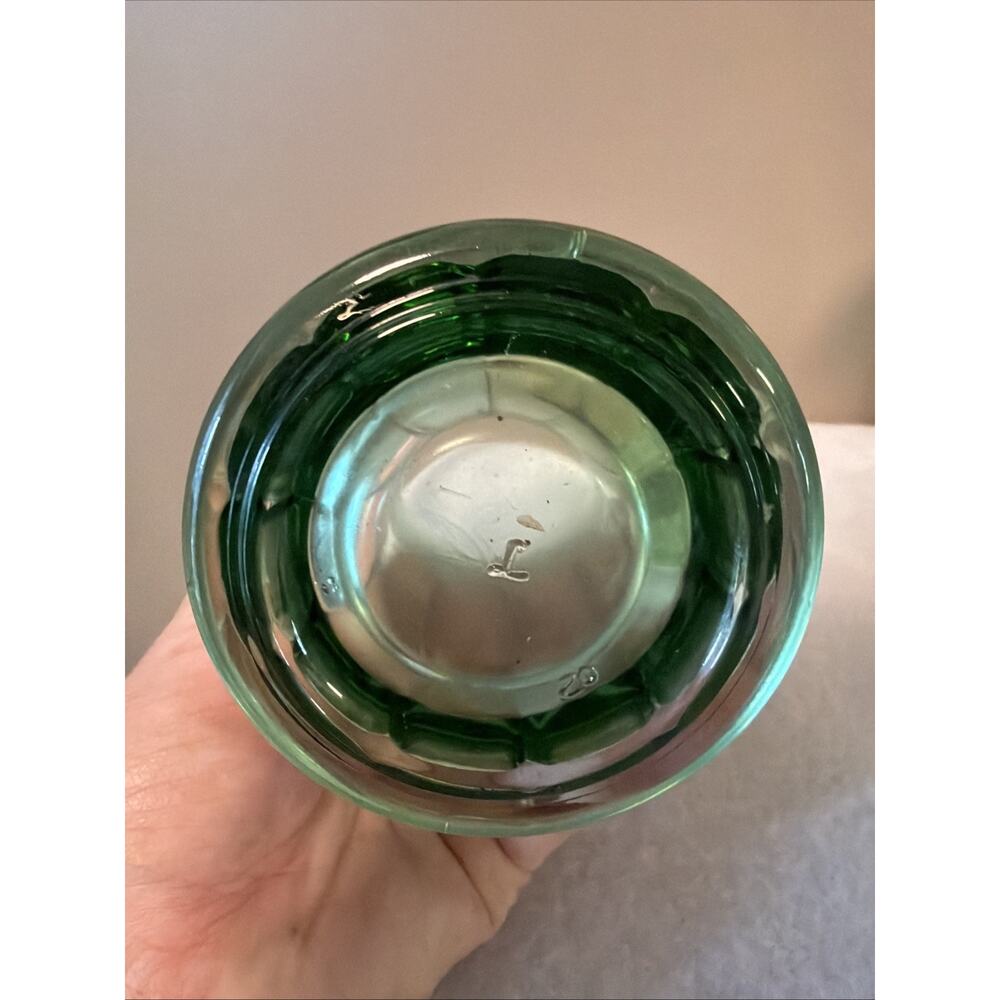 Coca-Cola Green Flared Glass Tumbler, Set Of 4 Approximately 16 Oz 6.5 Tall - Picture 3 of 5